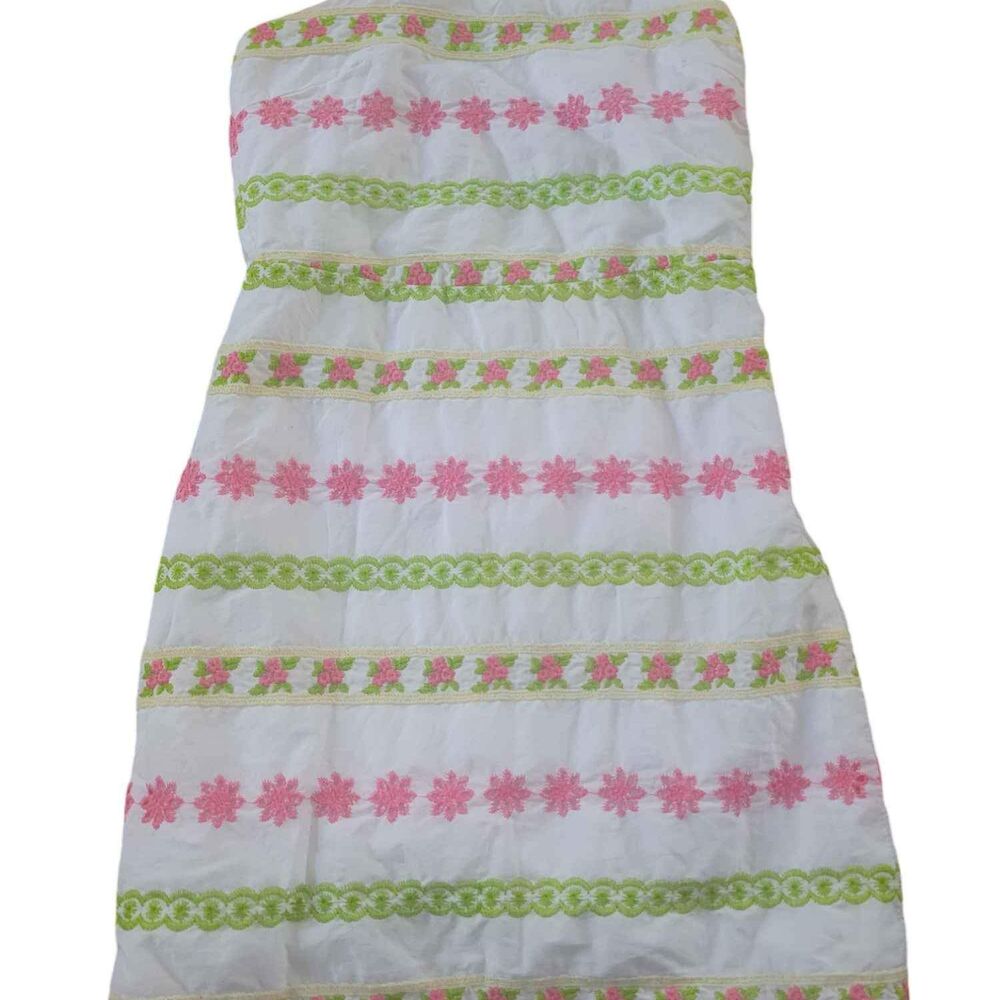 Girl's Size 7 KC Parker Dress White with Embroidery